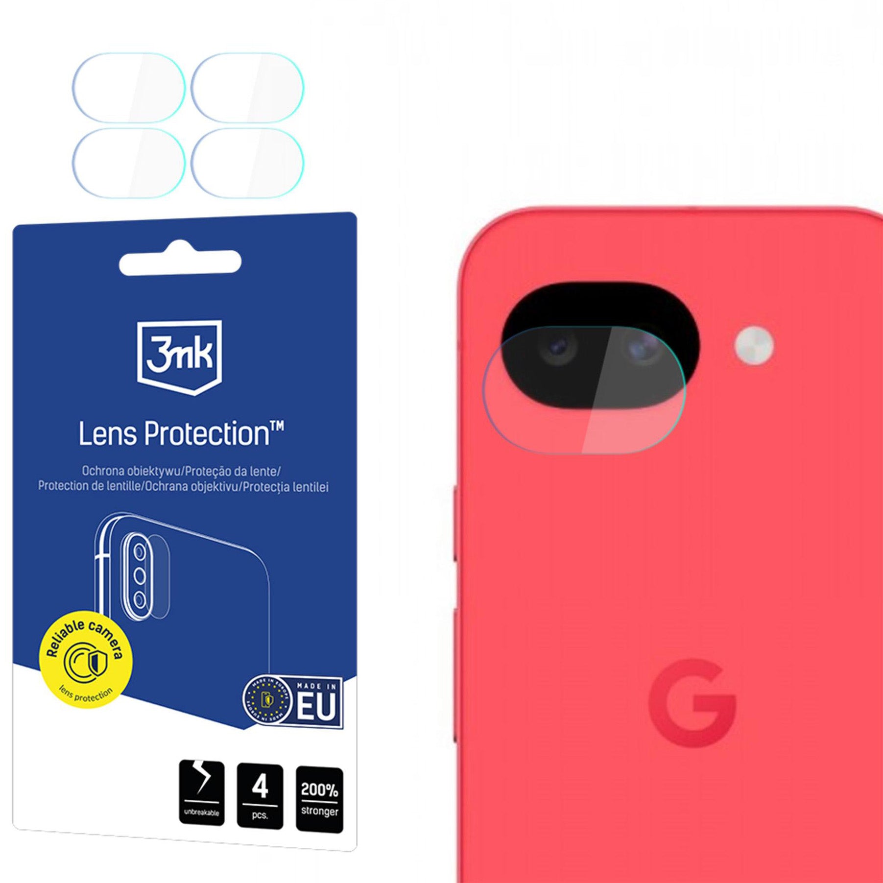 Objektivschutz für Google Pixel 10a, 3mk Lens Protection, 4 Sätze