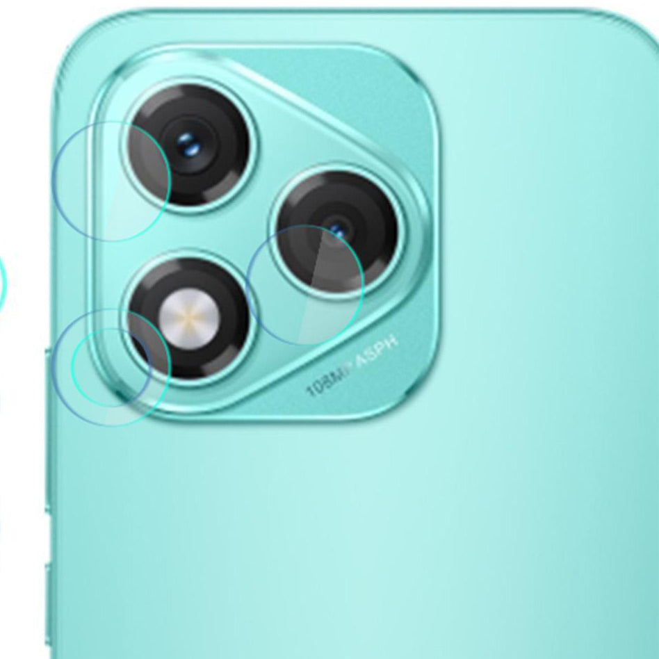 Close-up of Honor 400 Lite camera with 3mk lens protection, showcasing hybrid glass protection features.