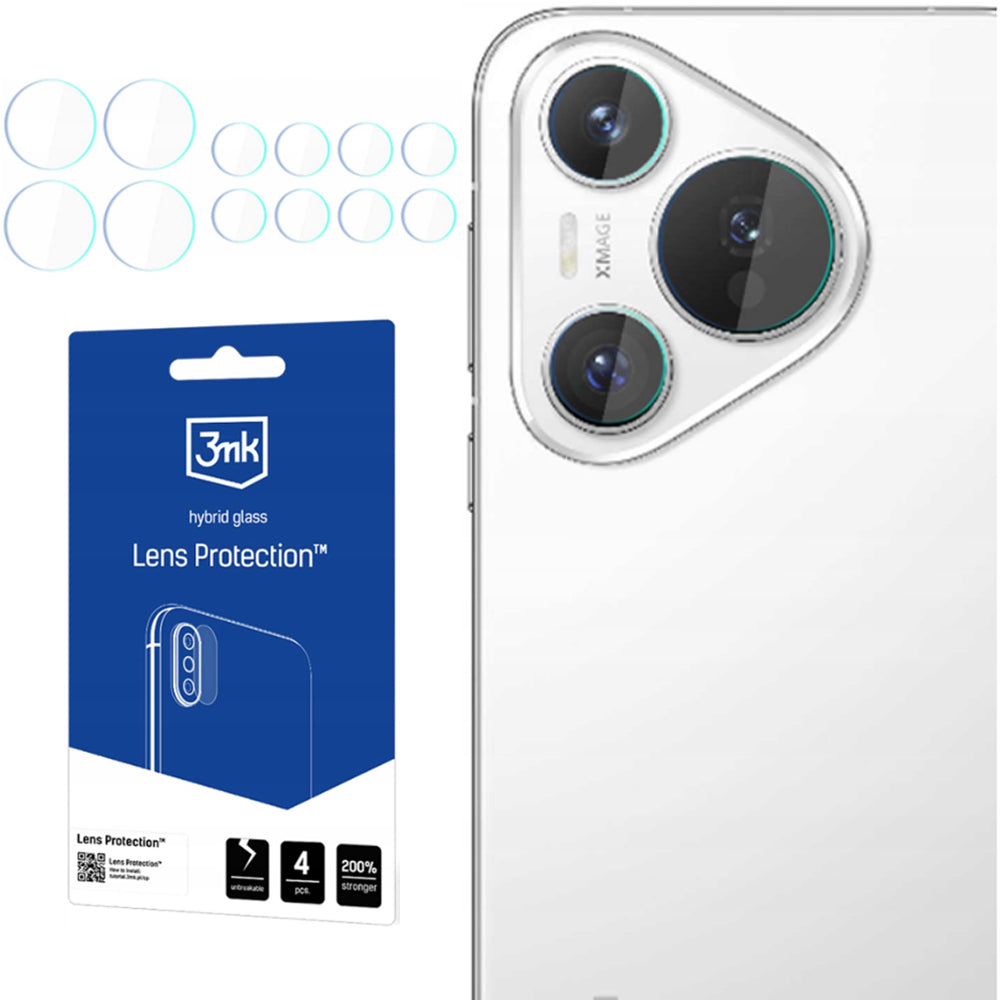 Objektivschutz für Huawei Pura 70 Pro/Pro+, 3mk Lens Protection, 4 Sätze