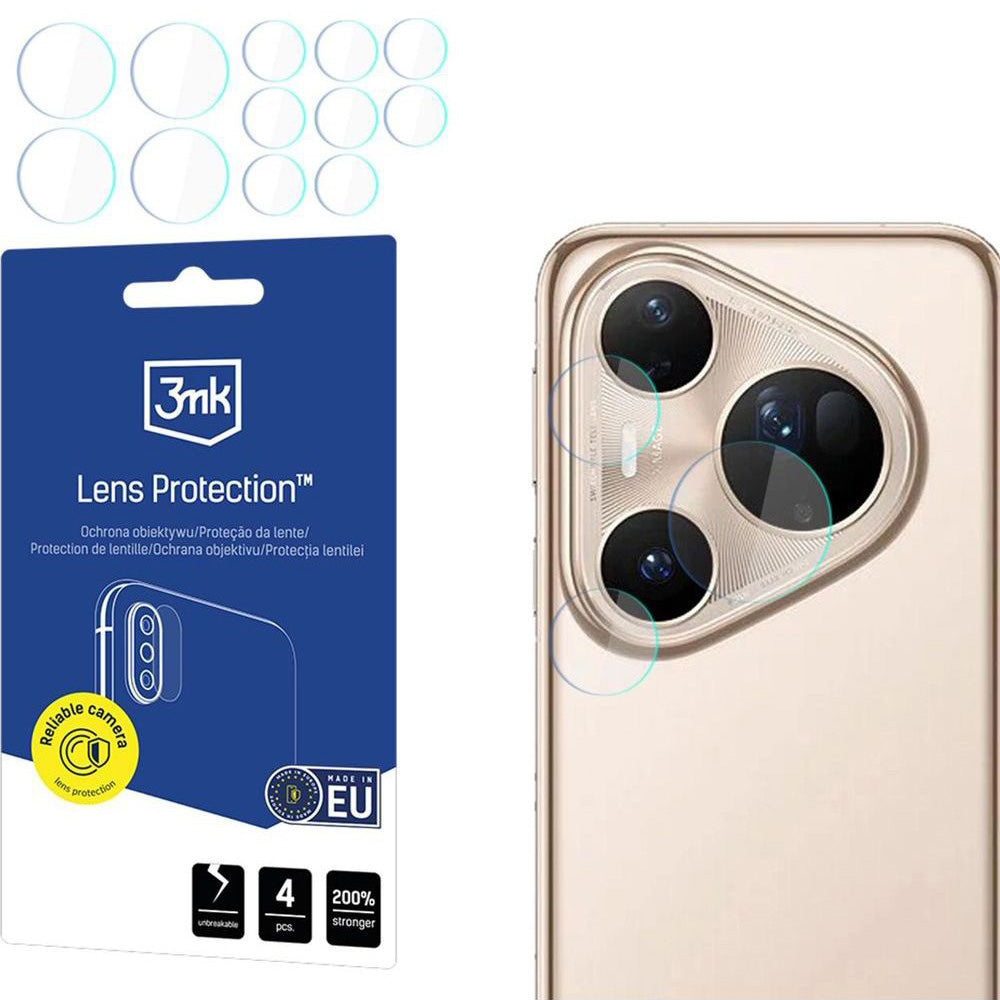 Objektivschutz für Huawei Pura 80 Ultra, 3mk Lens Protection, 4 Sätze