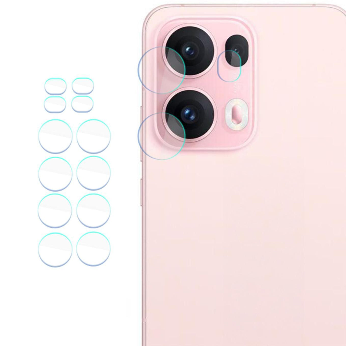 Objektivschutz für Oppo Reno 13 Pro, 3mk Lens Protection, 4 Sätze