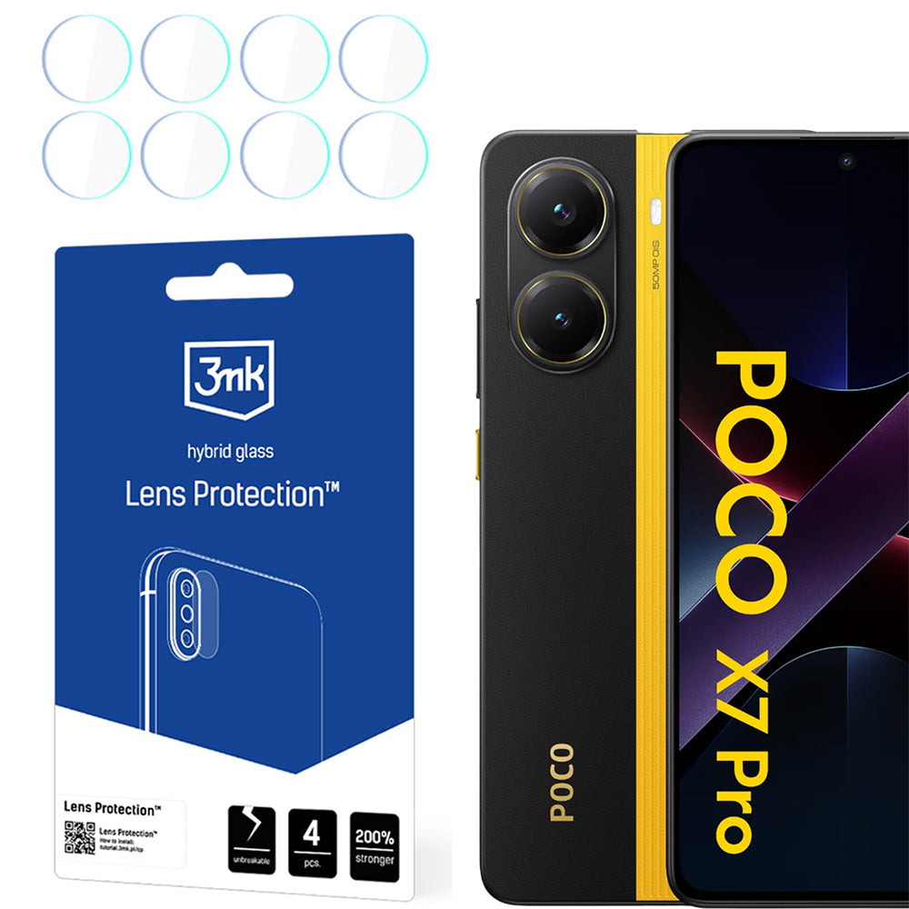 Objektivschutz für Xiaomi Poco X7 Pro, 3mk Lens Protection, 4 Sätze