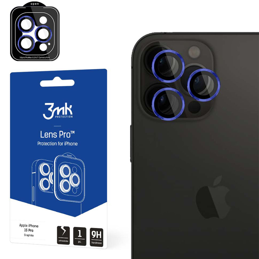 Objektivschutz 3mk Lens Protection Pro für iPhone 15 Pro, Blau