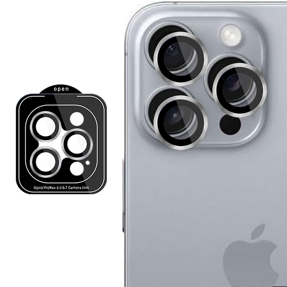 Objektivschutz für iPhone 16 Pro Max / 16 Pro, 3mk Lens Protection Pro, Grau