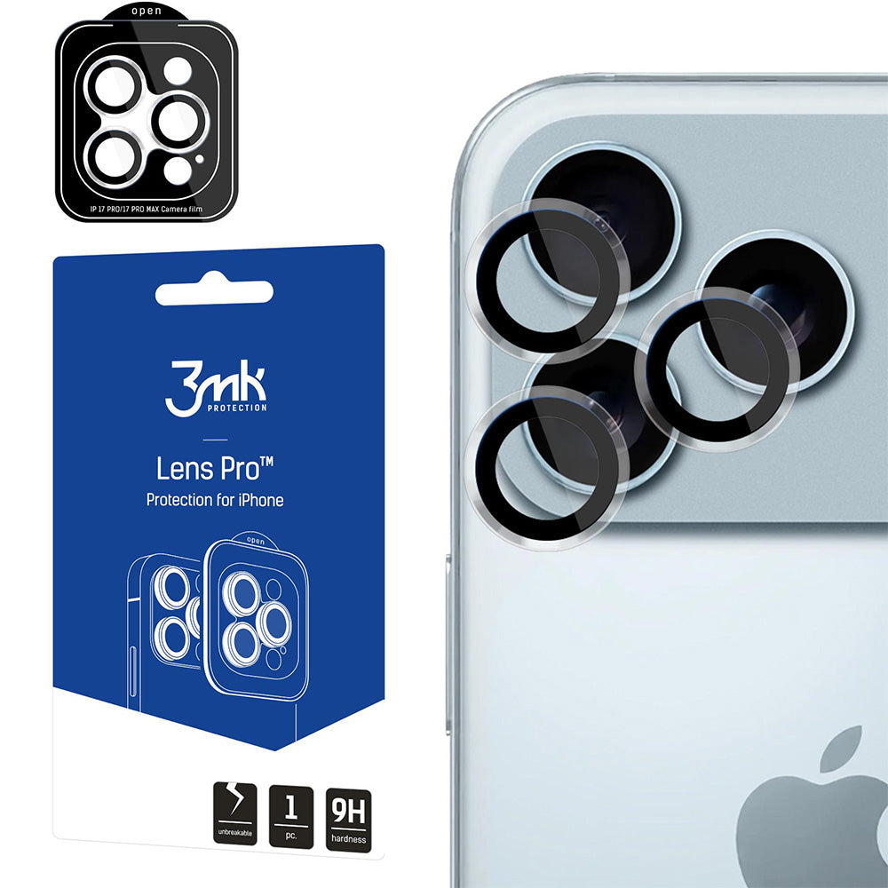 Objektivschutz für iPhone 17 Pro Max / 17 Pro, 3mk Lens Protection Pro, Transparent