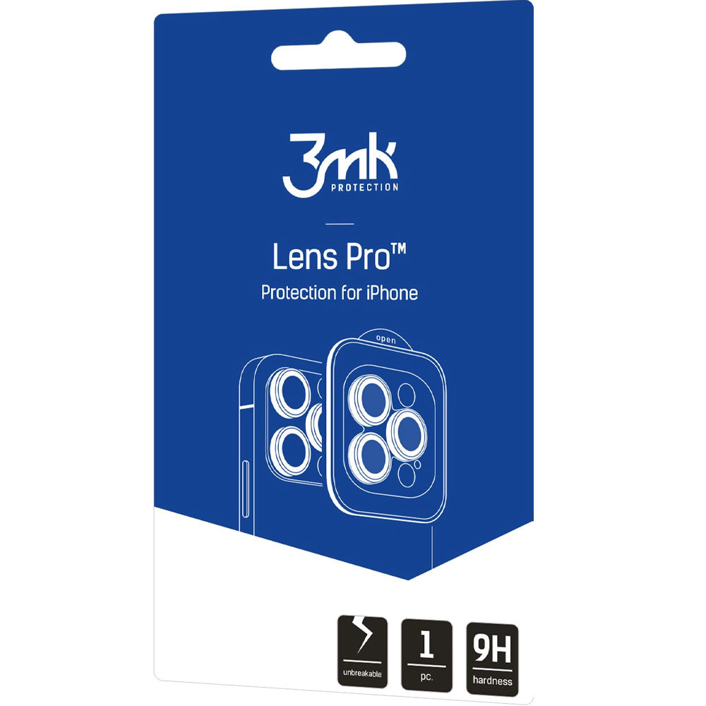 Objektivschutz für iPhone 18 Pro / Max, 3mk Lens Protection Pro, Hellblau (8/8)
