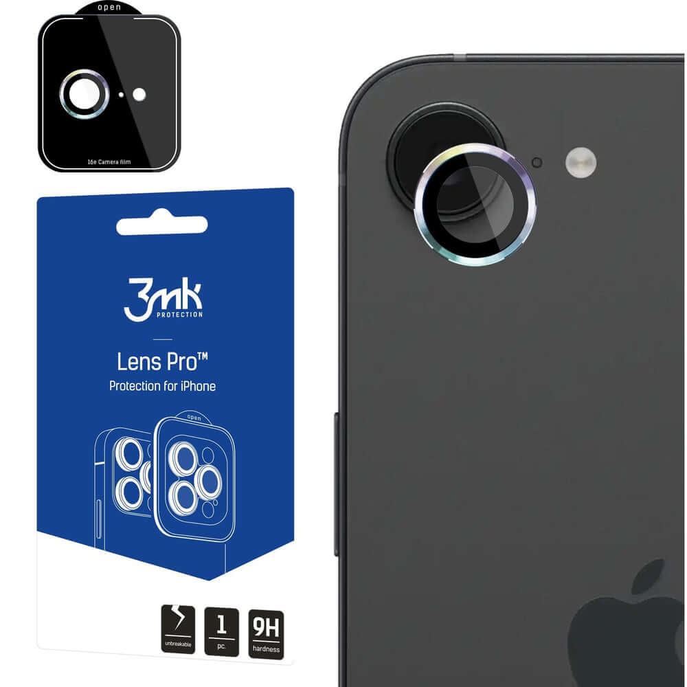 Objektivschutz für iPhone 16e, 3mk Lens Protection Pro, Bunt