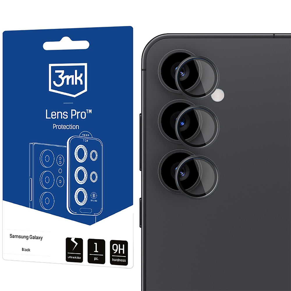 Objektivschutz für Samsung Galaxy S25 Plus, 3mk Lens Protection Pro, Schwarz