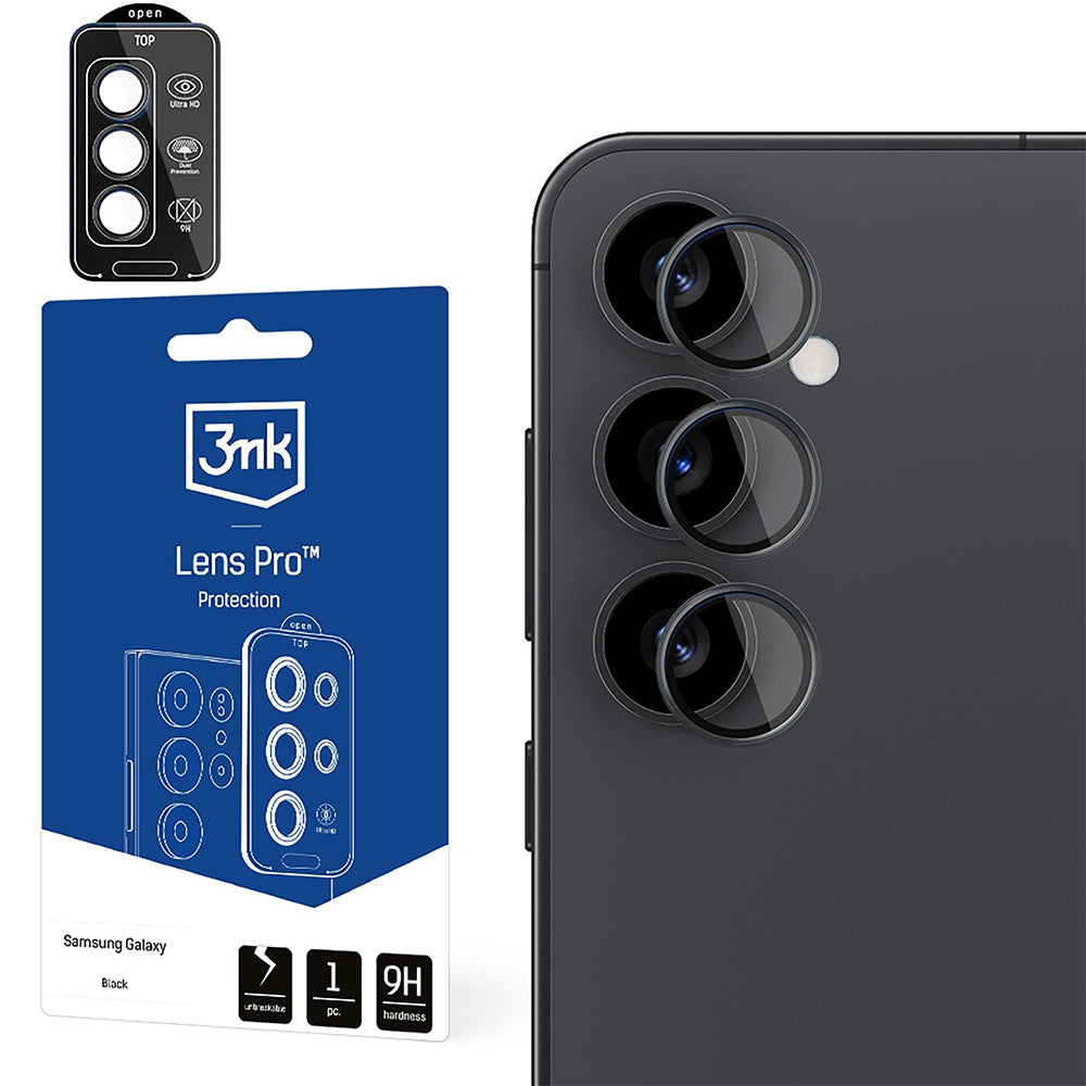 Objektivschutz für Samsung Galaxy S25 Plus, 3mk Lens Protection Pro, Schwarz