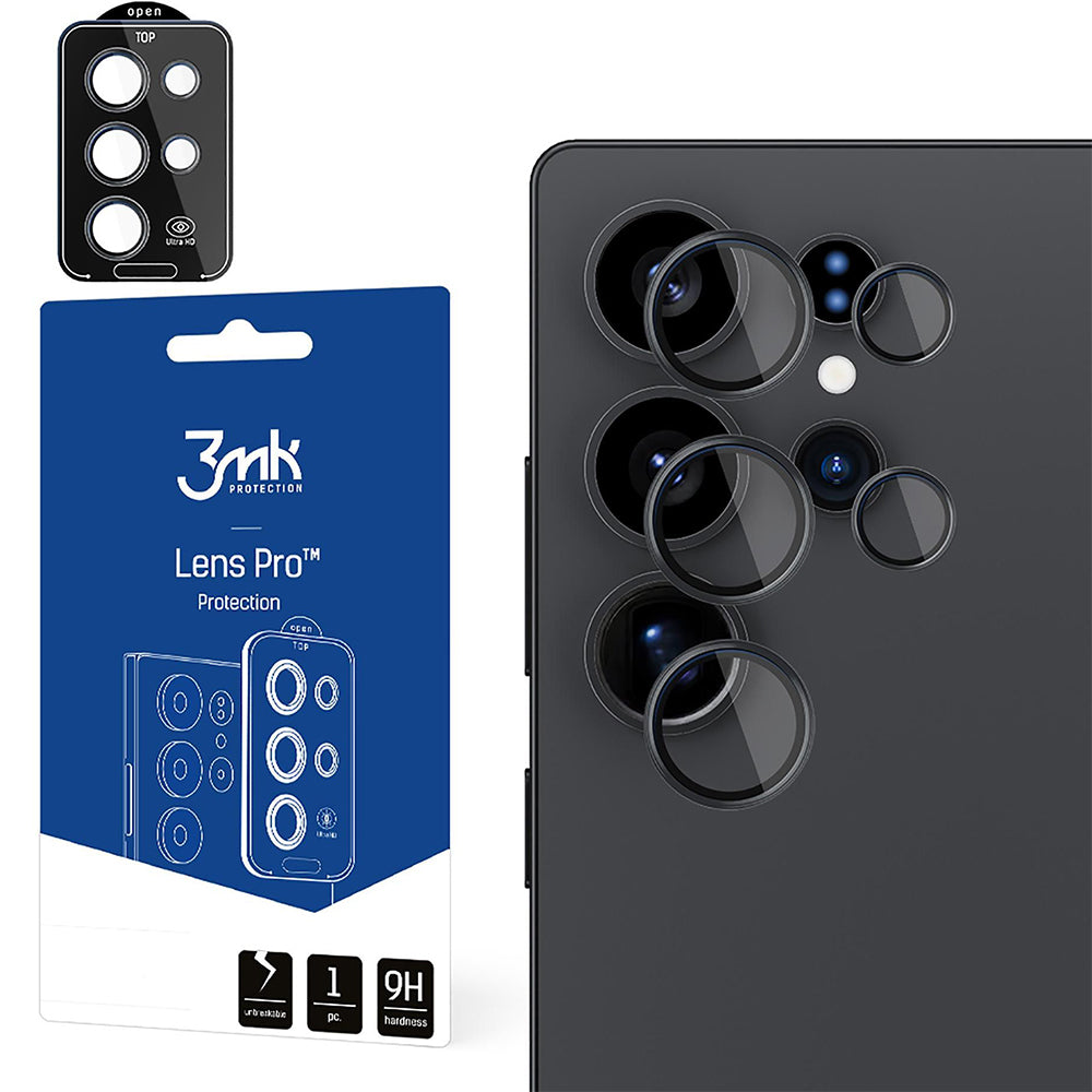 Objektivschutz für Samsung Galaxy S25 Ultra, 3mk Lens Protection Pro, Schwarz