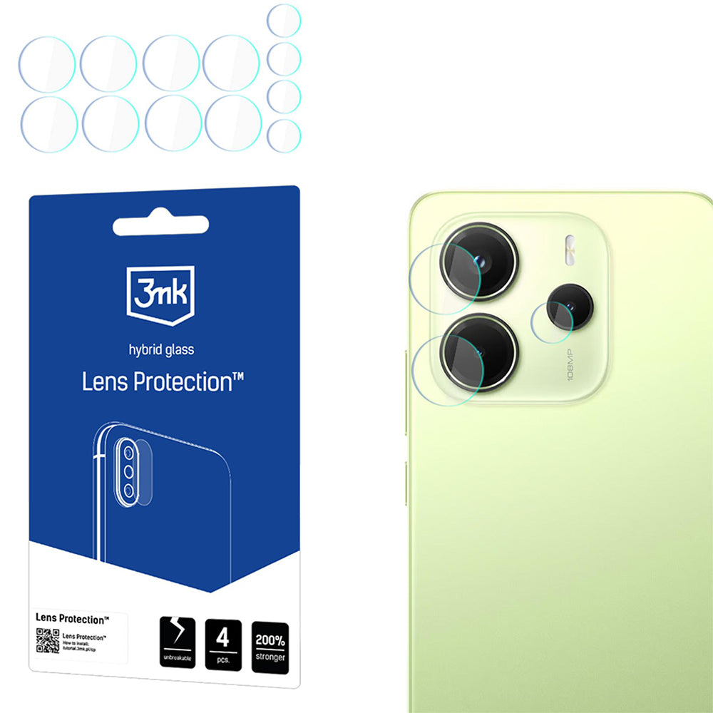 Objektivschutz für Xiaomi Redmi Note 14 4G, 3mk Lens Protection, 4 Sätze