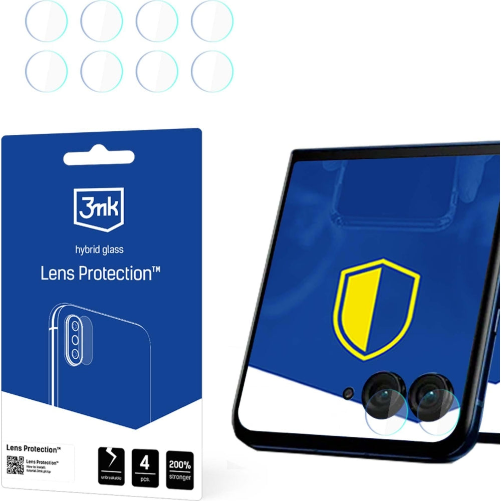Objektivschutz für Motorola Razr 50 Ultra, 3mk Lens Protection, 4 Sätze