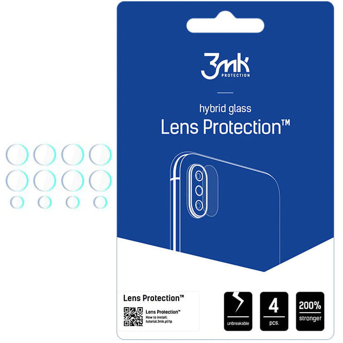Gehärtetes Glas für die Kamera 3mk Hybrid Glass Lens Protection für POCO F5