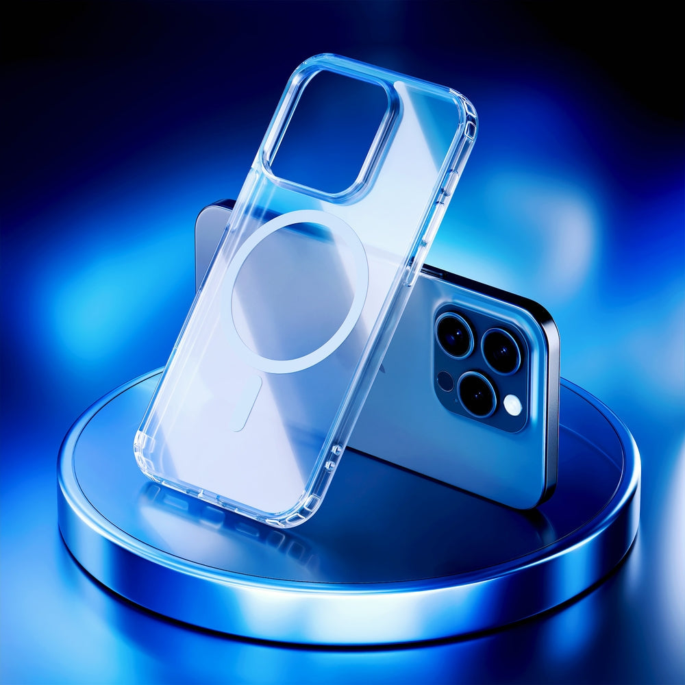 Handyhülle für iPhone 16 Pro Max, 3mk MagCase, Transparent und Weiß