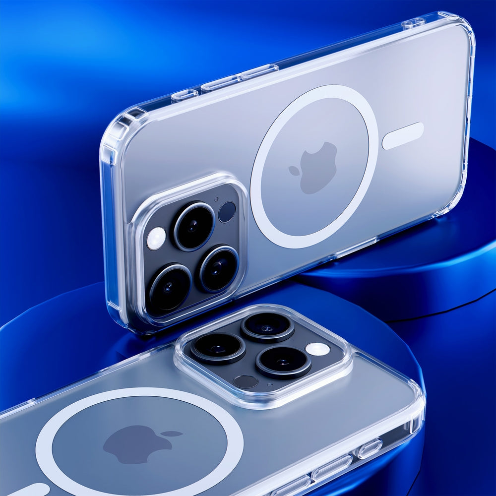 Handyhülle für iPhone 16 Pro Max, 3mk MagCase, Transparent und Weiß