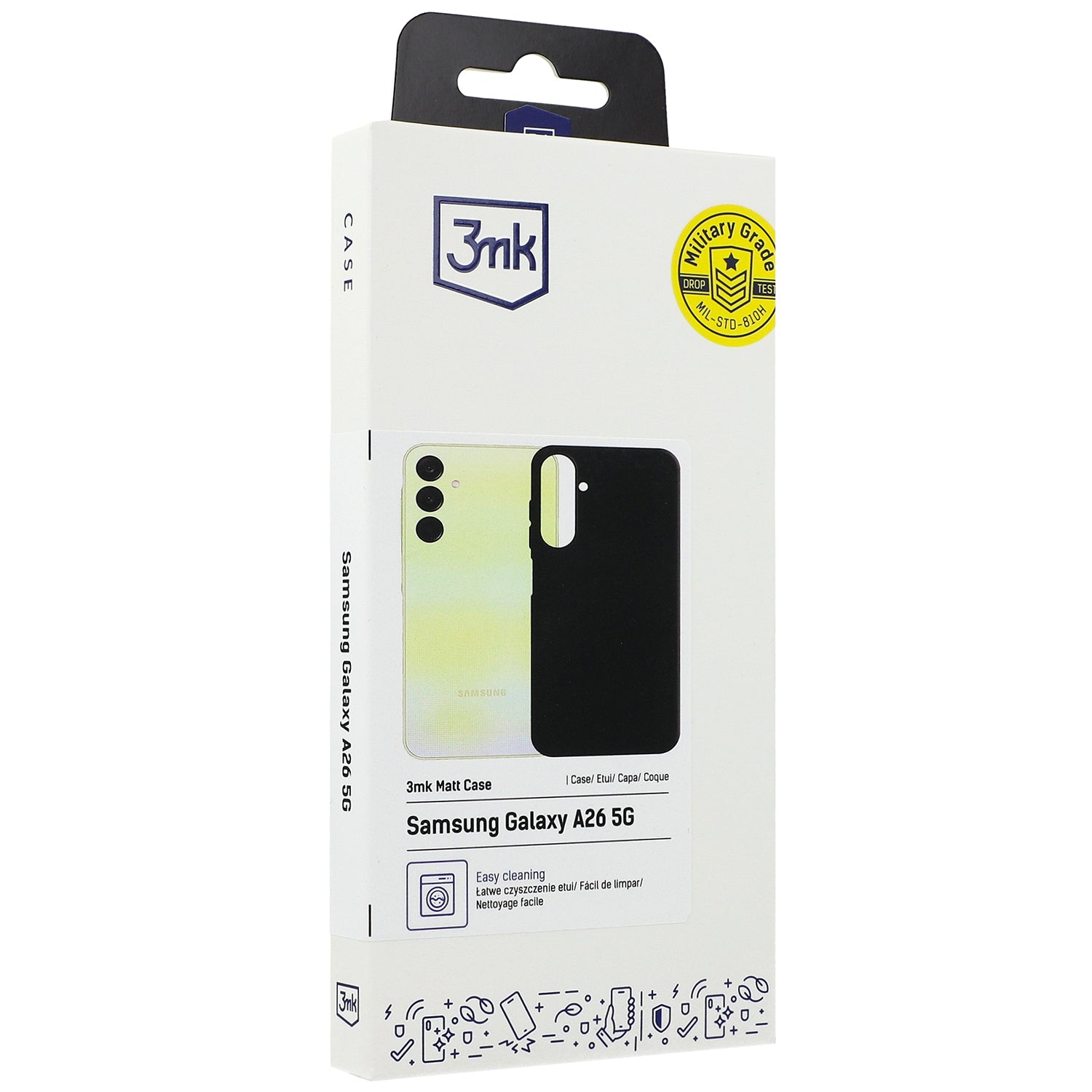 Handyhülle für Galaxy A26 5G, 3mk Matt Case, Schwarz