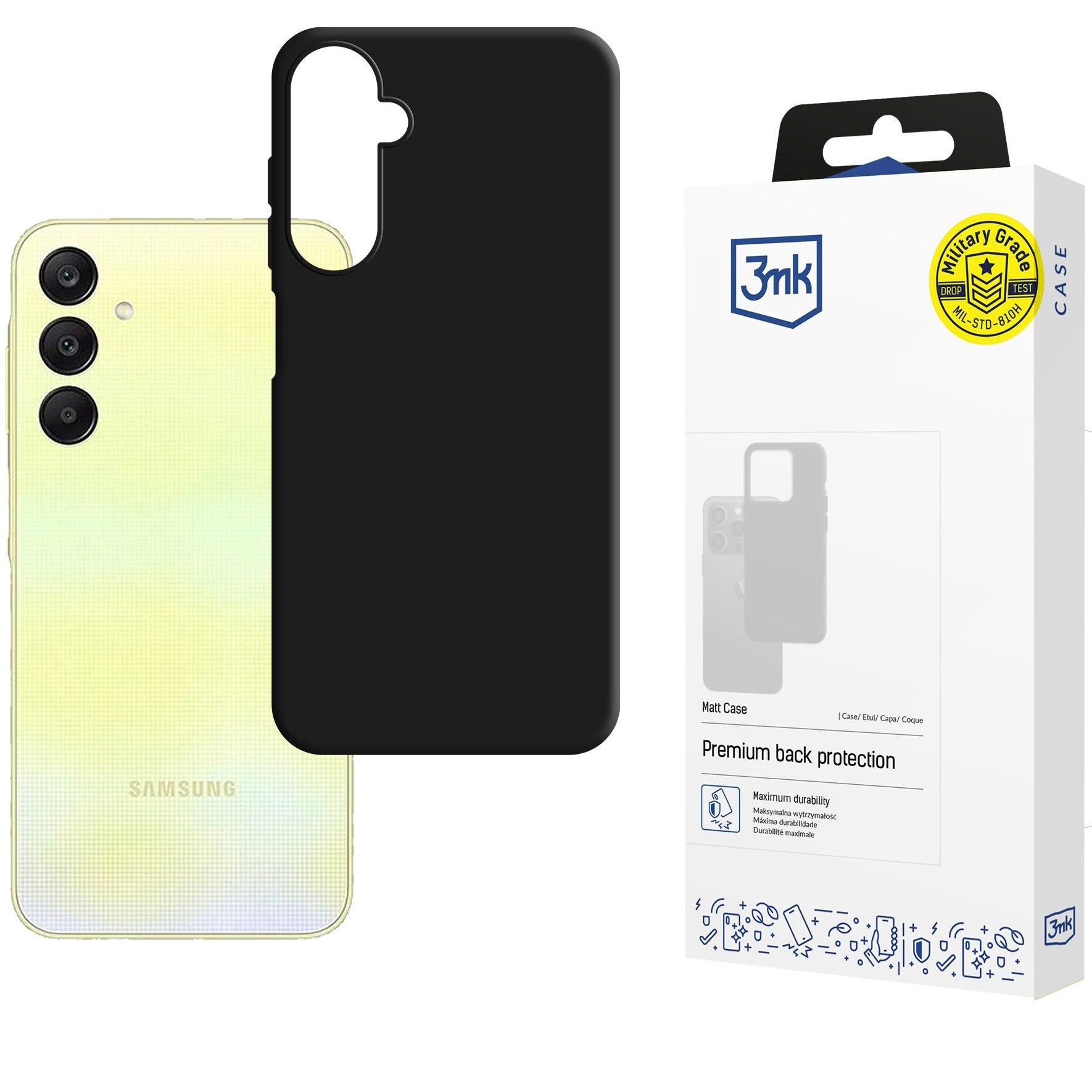Handyhülle für Galaxy A26 5G, 3mk Matt Case, Schwarz