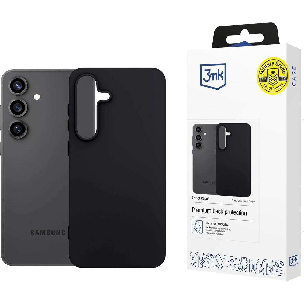 Handyhülle für Galaxy S25 FE, 3mk Matt Case, mattes Schwarz