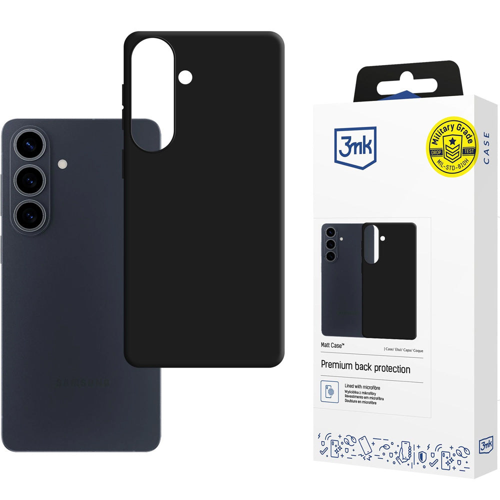 Handyhülle für Galaxy S26 FE, 3mk Matt Case, Mattes Schwarz (2/7)