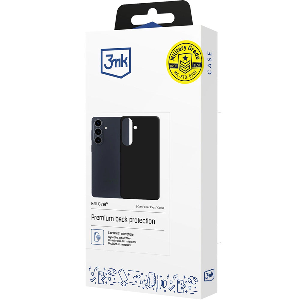 Handyhülle für Galaxy S26 FE, 3mk Matt Case, Mattes Schwarz (7/7)