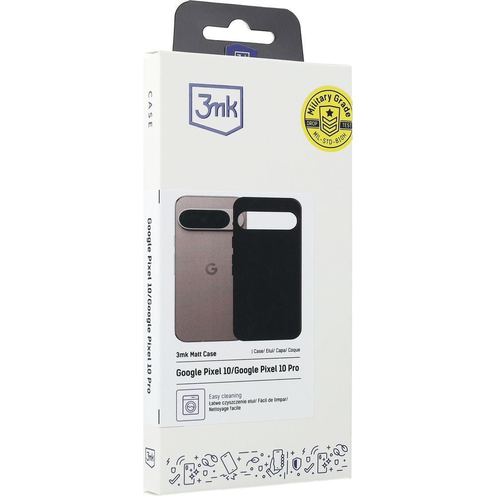 Handyhülle für Google Pixel 10 Pro / Pixel 10, 3mk Matt Case, mattes Schwarz