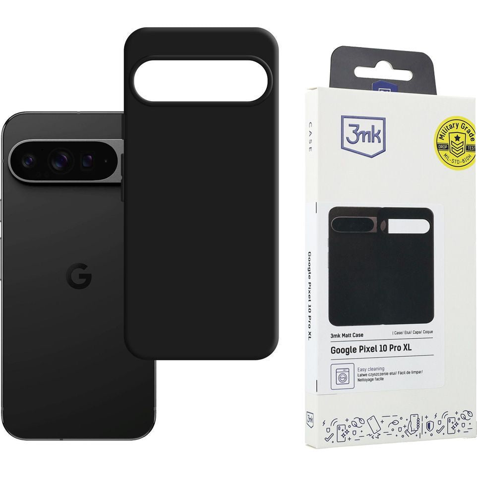 Handyhülle für Google Pixel 10 Pro XL, 3mk Matt Case, mattes Schwarz