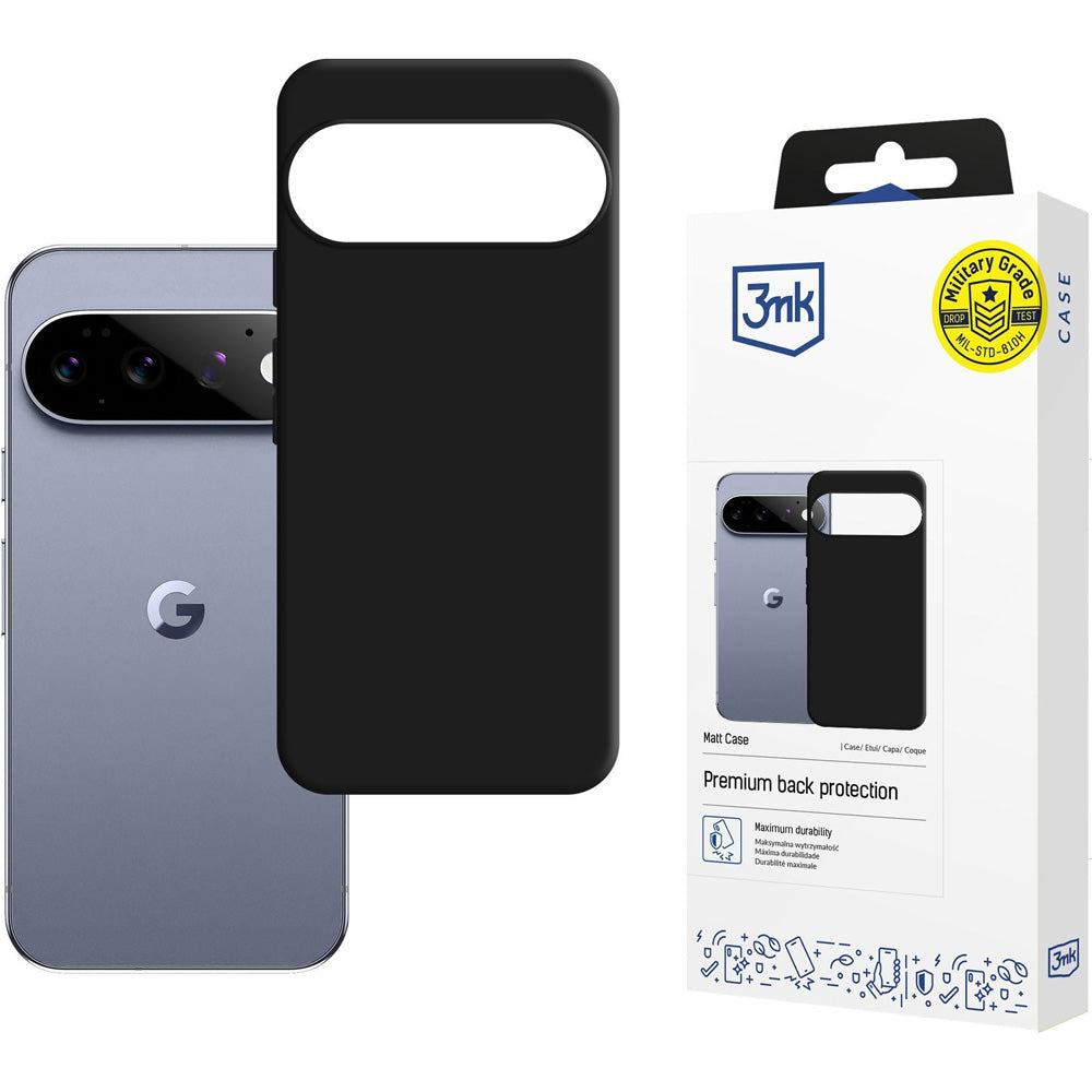 Handyhülle für Google Pixel 11 Pro, 3mk Matt Case, Mattes Schwarz
