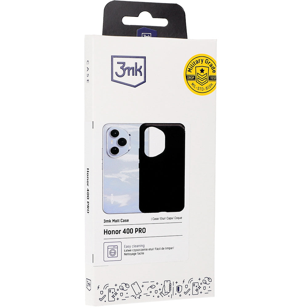 Handyhülle für Honor 400 Pro, 3mk Matt Case, Schwarz