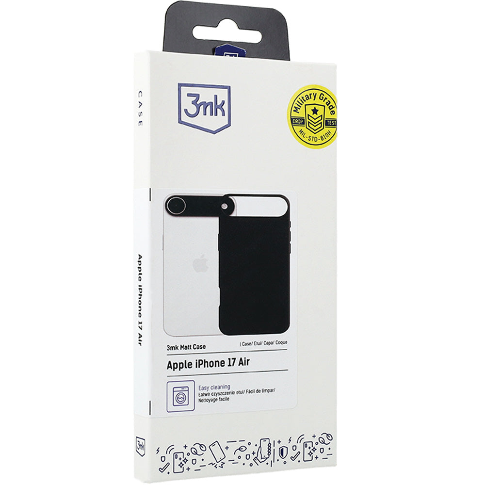 Handyhülle für iPhone Air, 3mk Matt Case, Schwarz