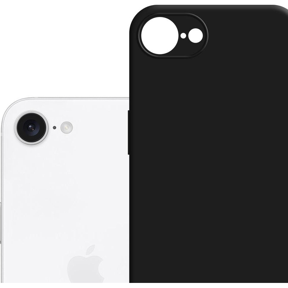 Matte schwarze Handyhülle 3mk Matt Case für Apple iPhone SE 2025, kratzfest, schlankes Design, perfekt sitzend.