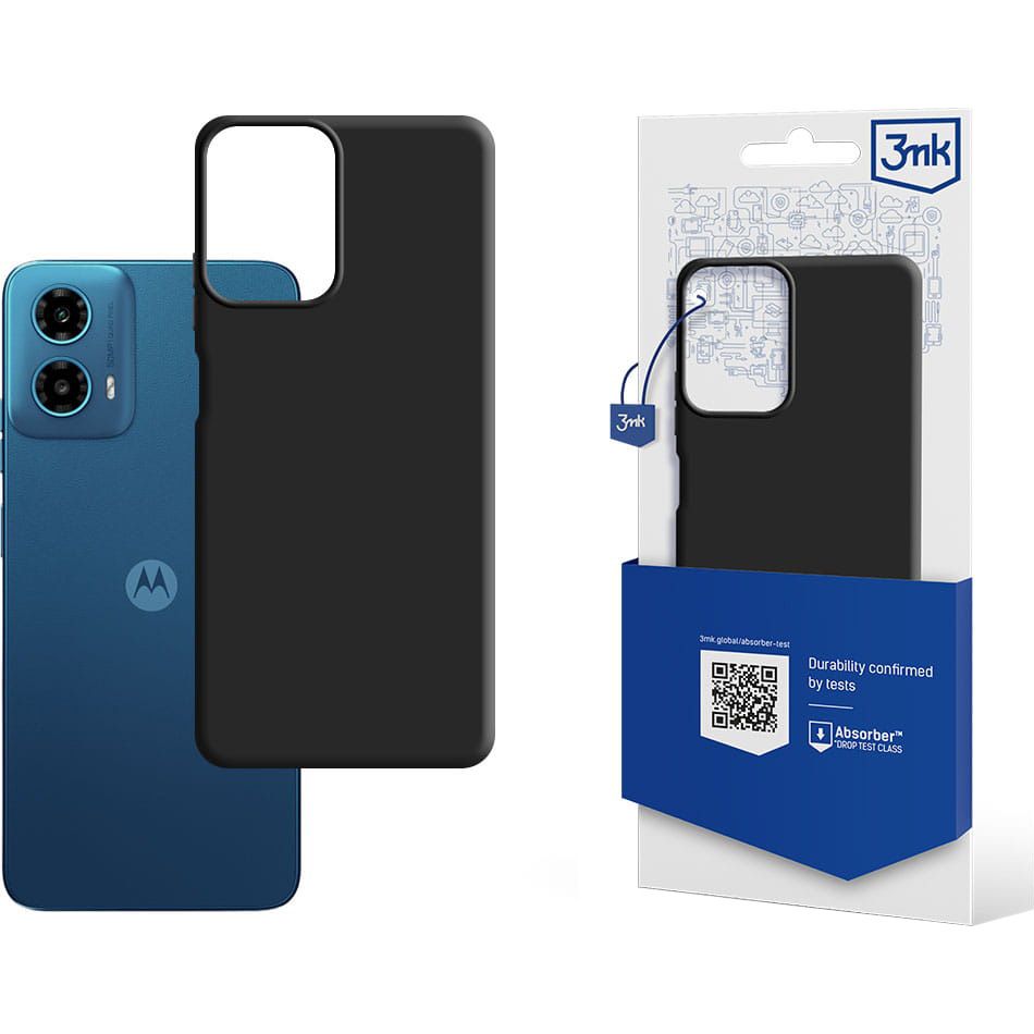 Handyhülle für Motorola Moto G34 5G, 3mk Matt Case, Schwarz
