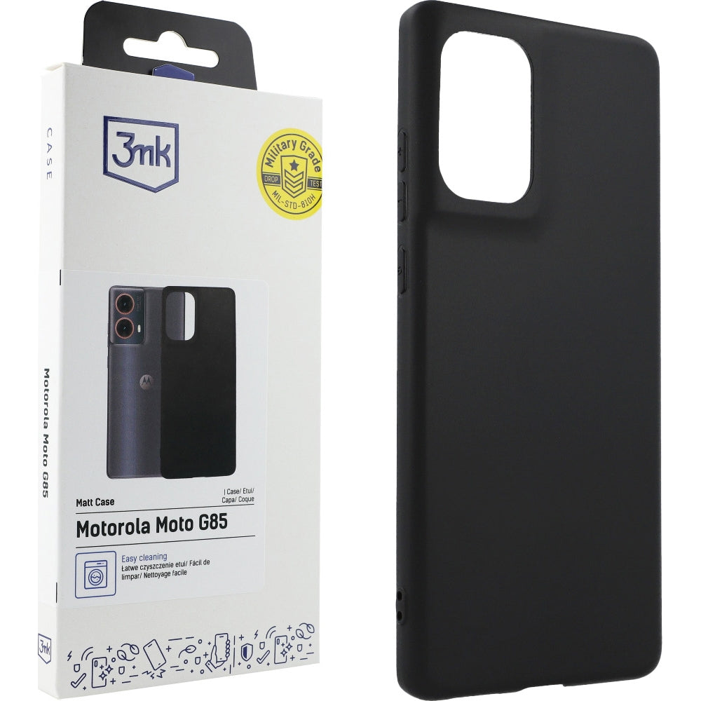 Handyhülle für Motorola Moto G85 5G, 3mk Matt Case, Schwarz