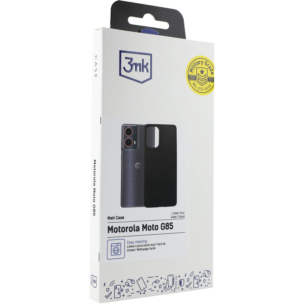 Handyhülle für Motorola Moto G85 5G, 3mk Matt Case, Schwarz