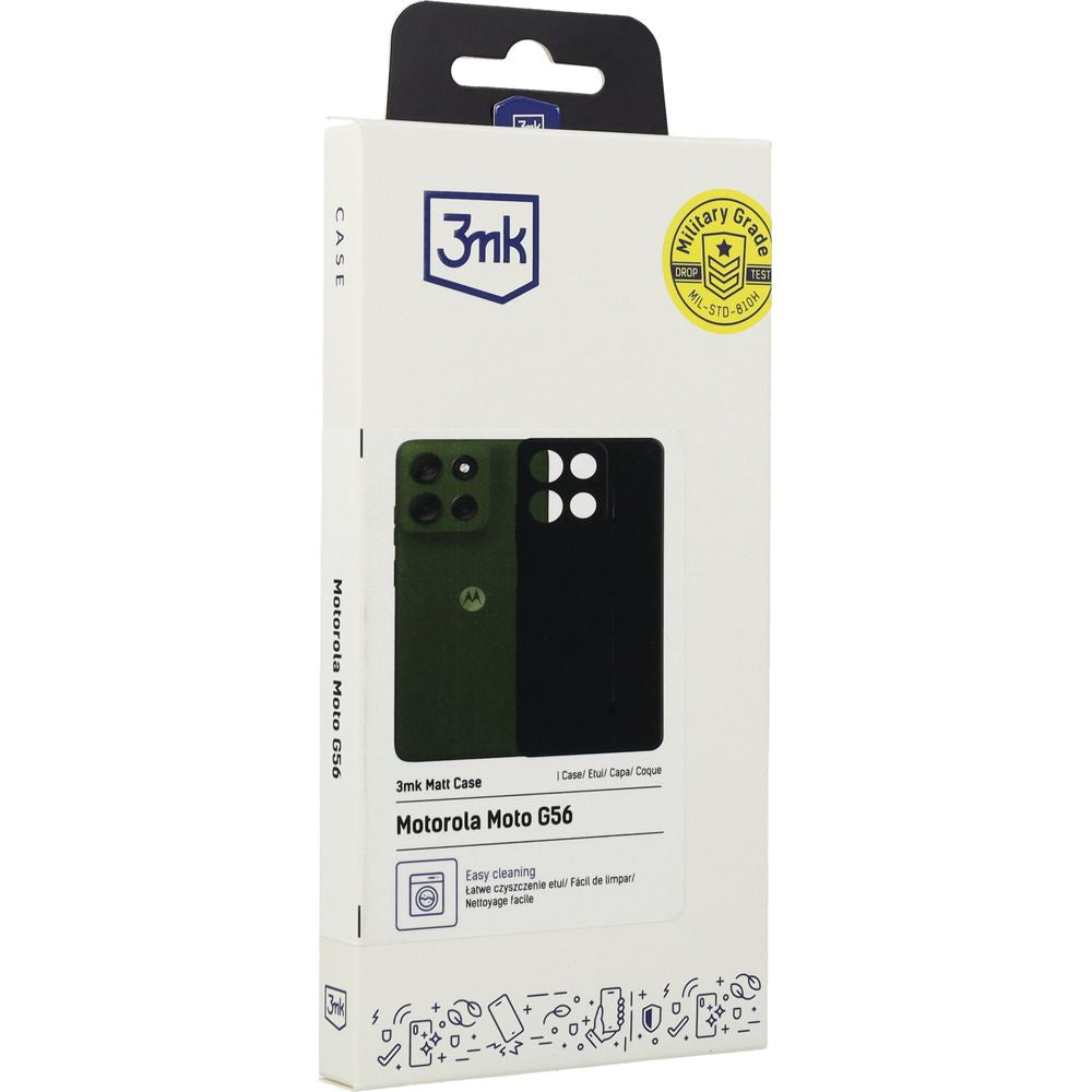 Handyhülle für Motorola Moto G56 5G, 3mk Matt Case, Schwarz