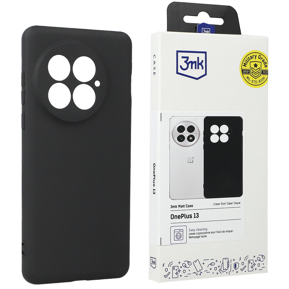 Handyhülle für OnePlus 13, 3mk Matt Case, mattes Schwarz