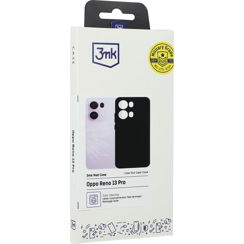 Handyhülle für Oppo Reno 13 Pro, 3mk Matt Case, Schwarz