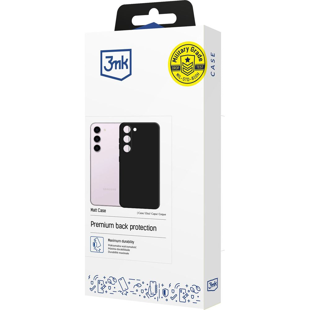 Handyhülle für Galaxy S23 5G, 3mk Matt Case, Schwarz