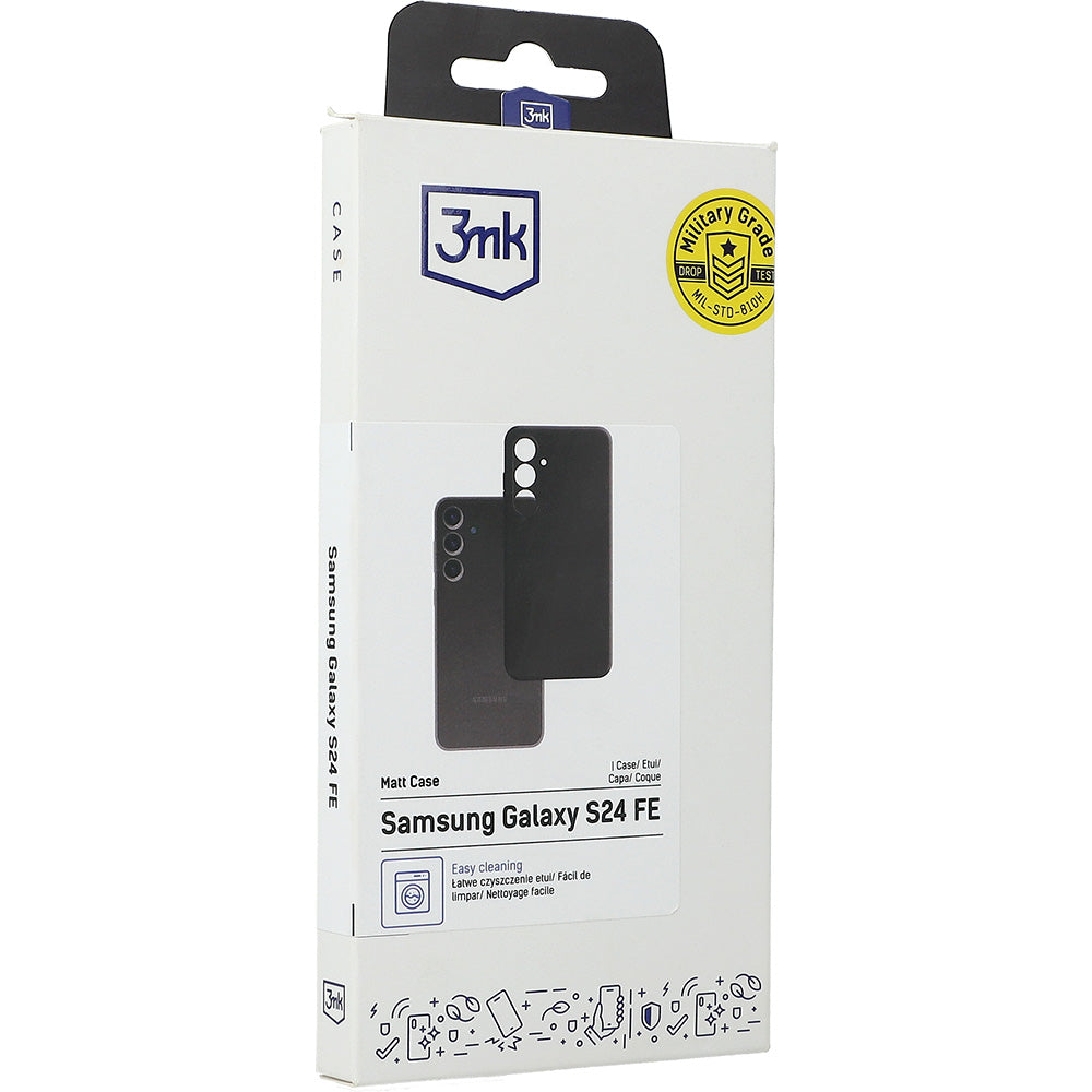 Handyhülle für Galaxy S24 FE, 3mk Matt Case, Schwarz