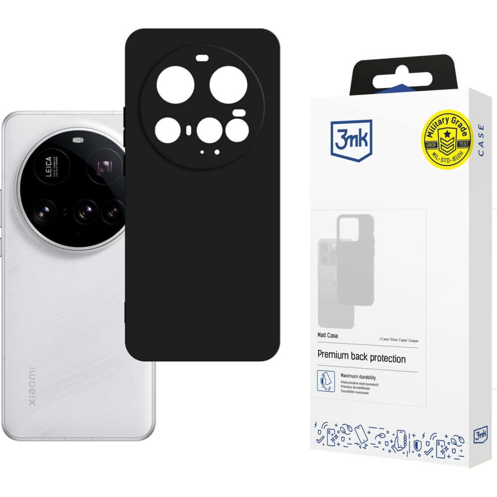 Handyhülle für Xiaomi 15 Ultra, 3mk Matt Case, Schwarz