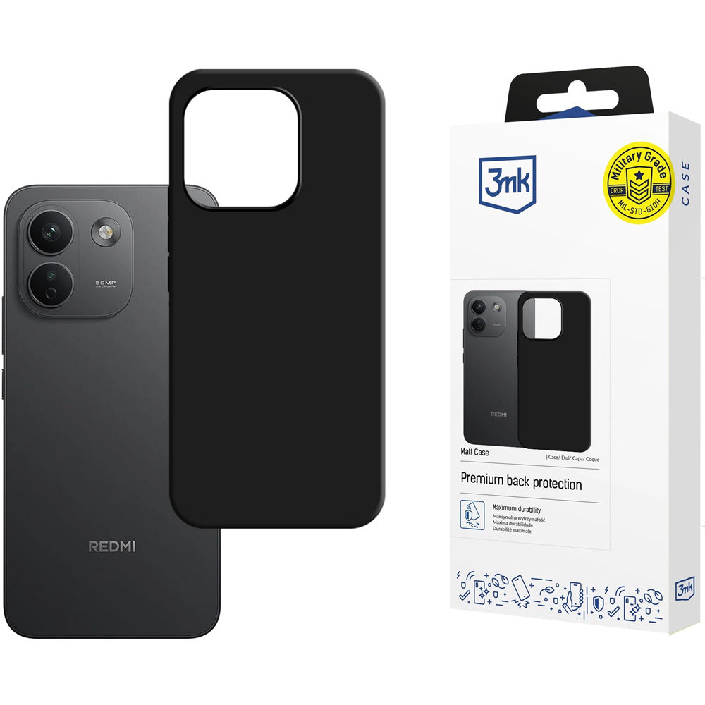 Handyhülle für Xiaomi Redmi Note 17 Pro Max 5G, 3mk Matt Case, Mattes Schwarz (2/4)