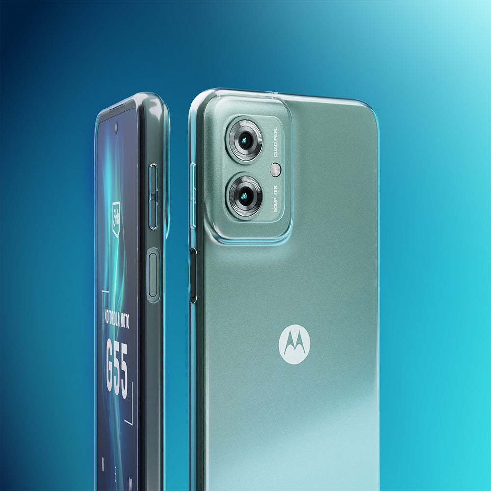 Handyhülle für Motorola Moto G55 5G, 3mk Clear Case, Transparent