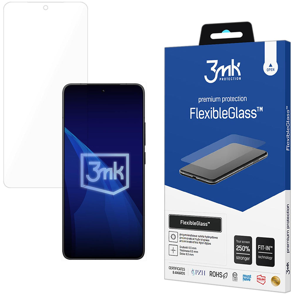 Hybridglas für Xiaomi POCO F7 Pro / Xiaomi POCO F7 Ultra, 3mk FlexibleGlass