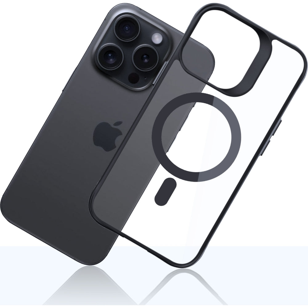 Handyhülle 3mk Satin Armor Case+ MagSafe für Apple iPhone 15 Pro, Schwarz