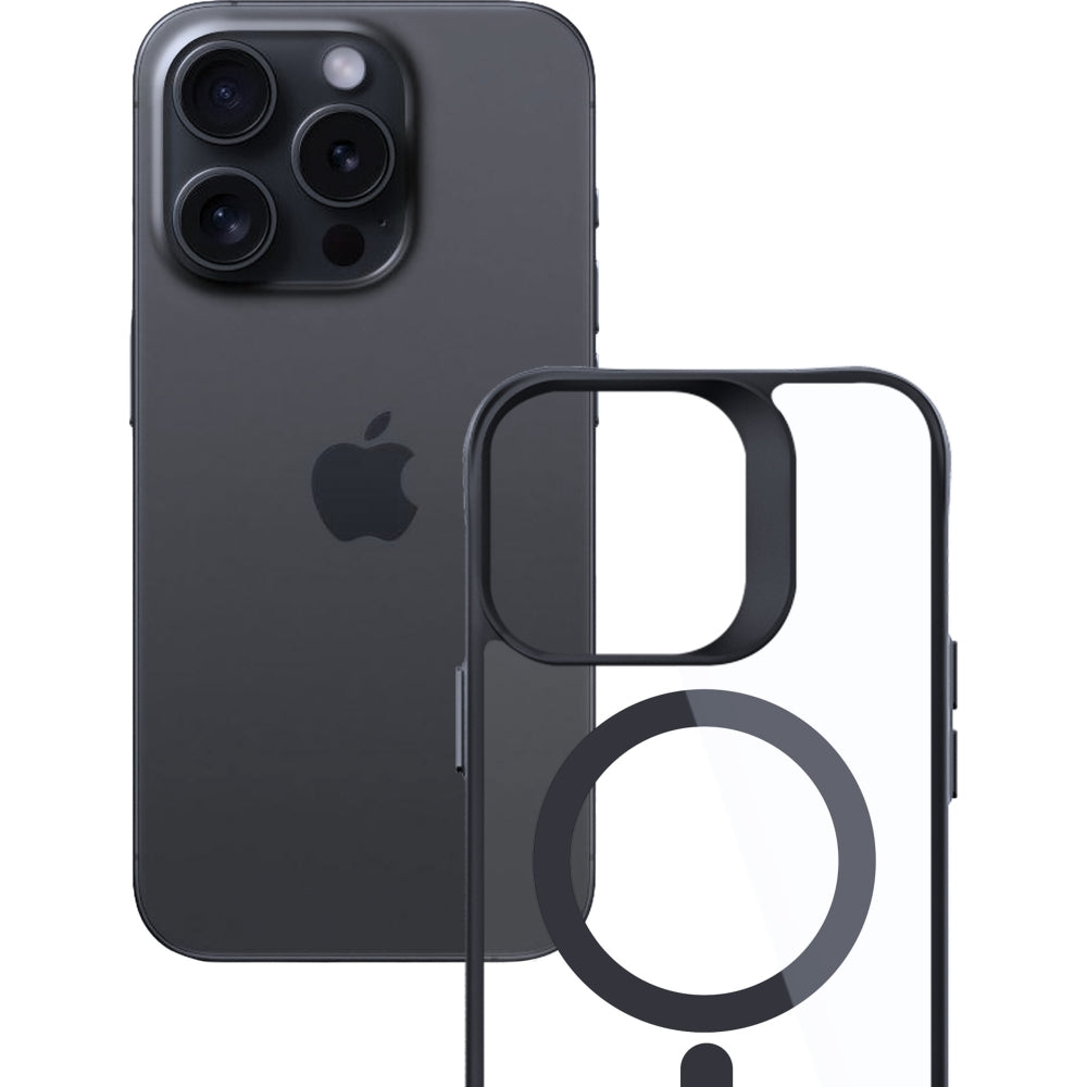 Handyhülle 3mk Satin Armor Case+ MagSafe für Apple iPhone 15 Pro, Schwarz