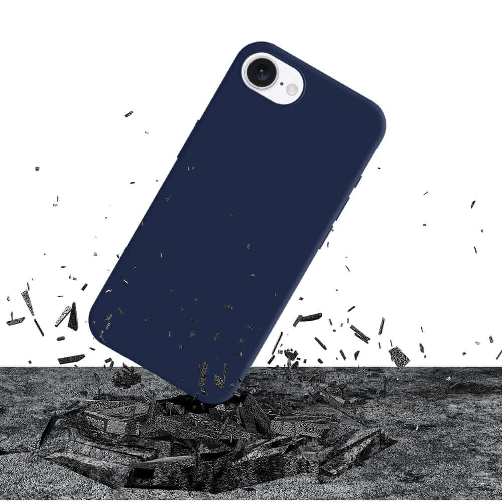 Handyhülle für Apple iPhone 16e, 3mk Silicone Case, Dunkelblau