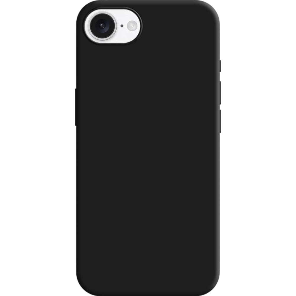 Schwarze 3mk Silicon Hülle für Apple iPhone SE 2025, zeigt minimalistisches Design und optimalen Geräteschutz.