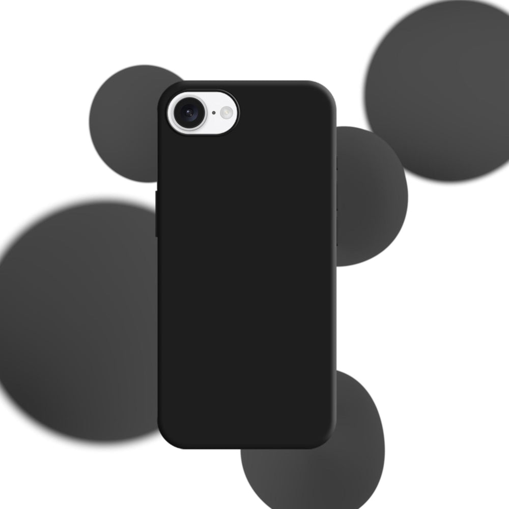 Schwarze 3mk Silicone Handyhülle für Apple iPhone SE 2025, glattes und stilvolles Design mit hohem Schutz und Komfort.