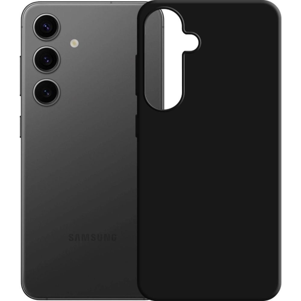 Handyhülle für Galaxy S24 5G, 3mk Silicone Case, Schwarz