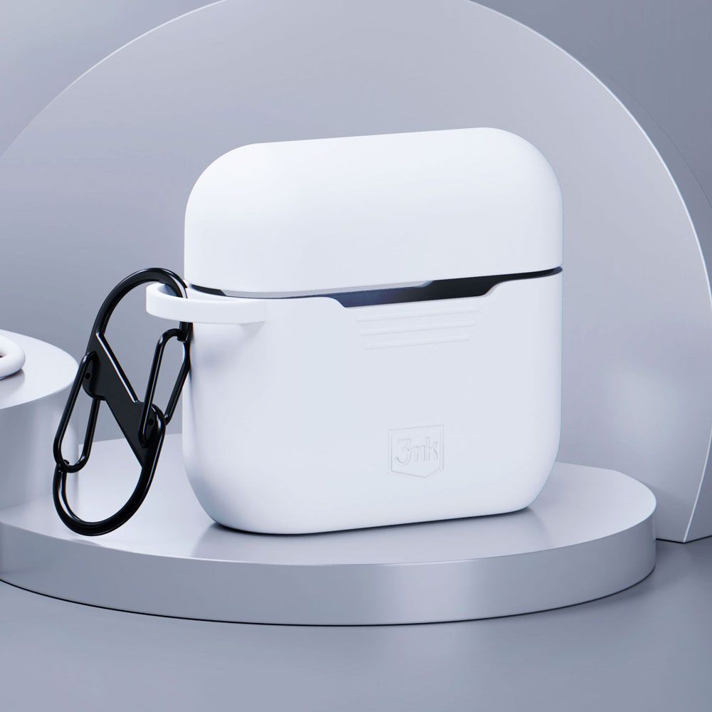 Schutzhülle für Apple AirPods Pro, 3mk Silicone Earphones Case, Weiß