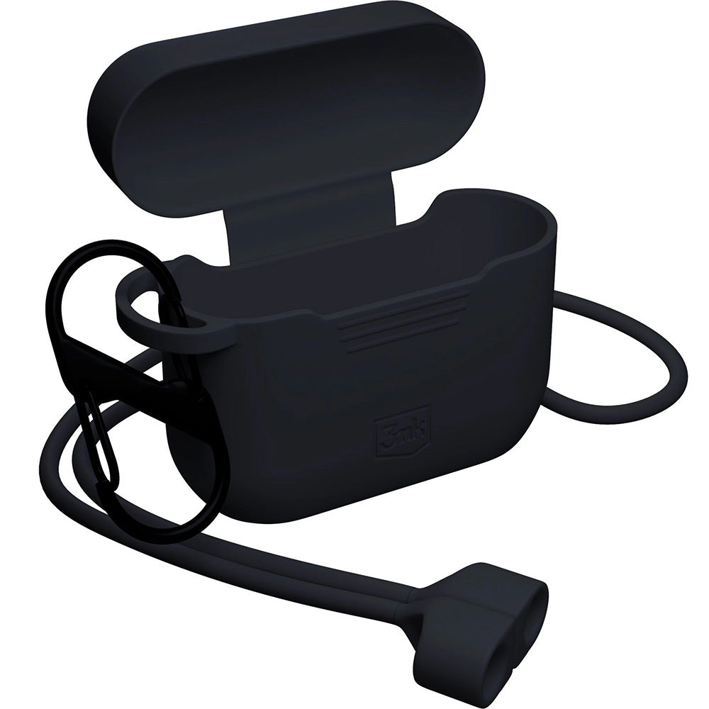 Schutzhülle für Apple AirPods Pro 3, 3mk Silicone Earphones Case, Schwarz